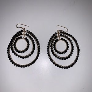 VINTAGE black dangling earrings